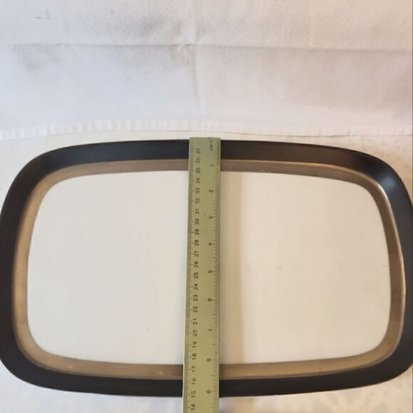Vintige Mint Sango Quadrille "Black Satin" 15" Rect. Serving Platter/Tray Japan - Picture 4 of 5